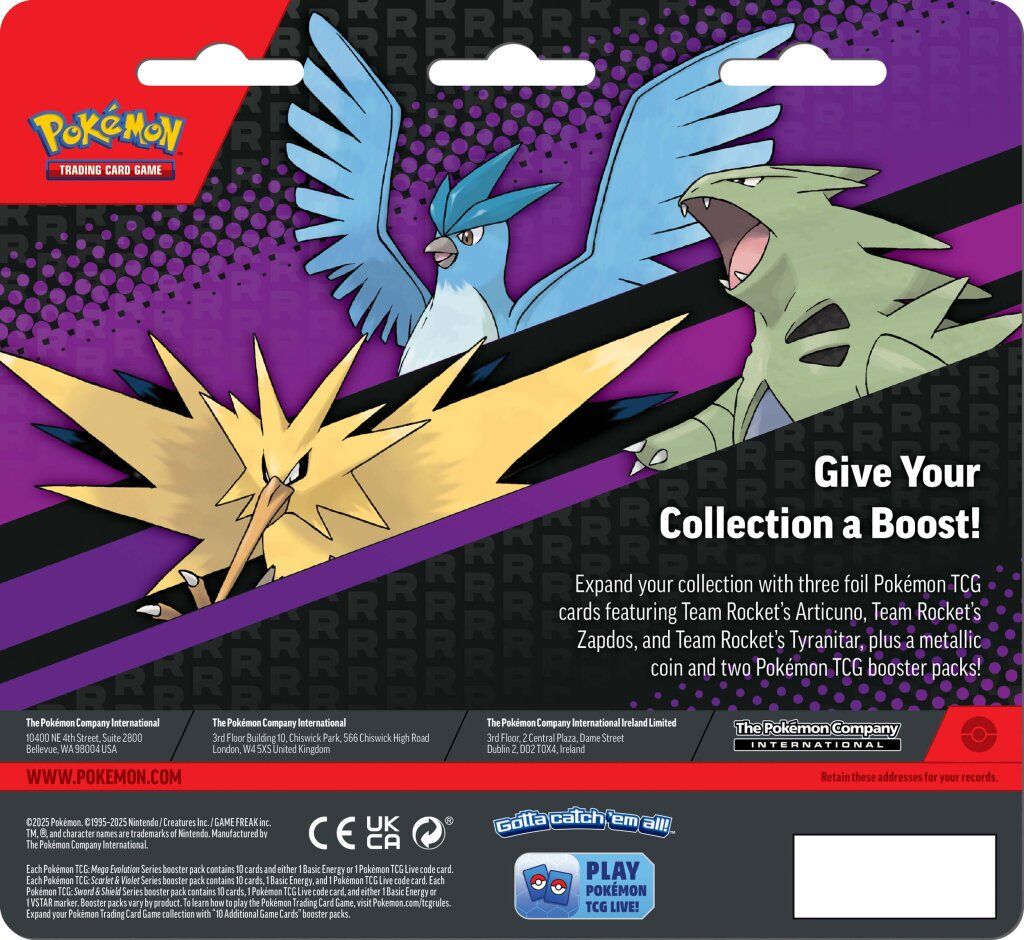Pokemon TCG: Enhanced 2-Pack Blisters (Articuno, Zapdos, and Tyranitar)