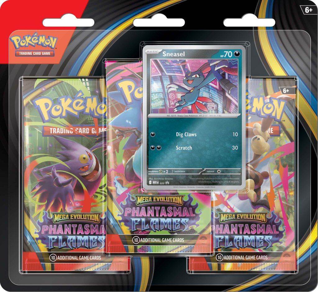Pokemon TCG: Mega Evolution - Phantasmal Flames Three Booster Blister (1)