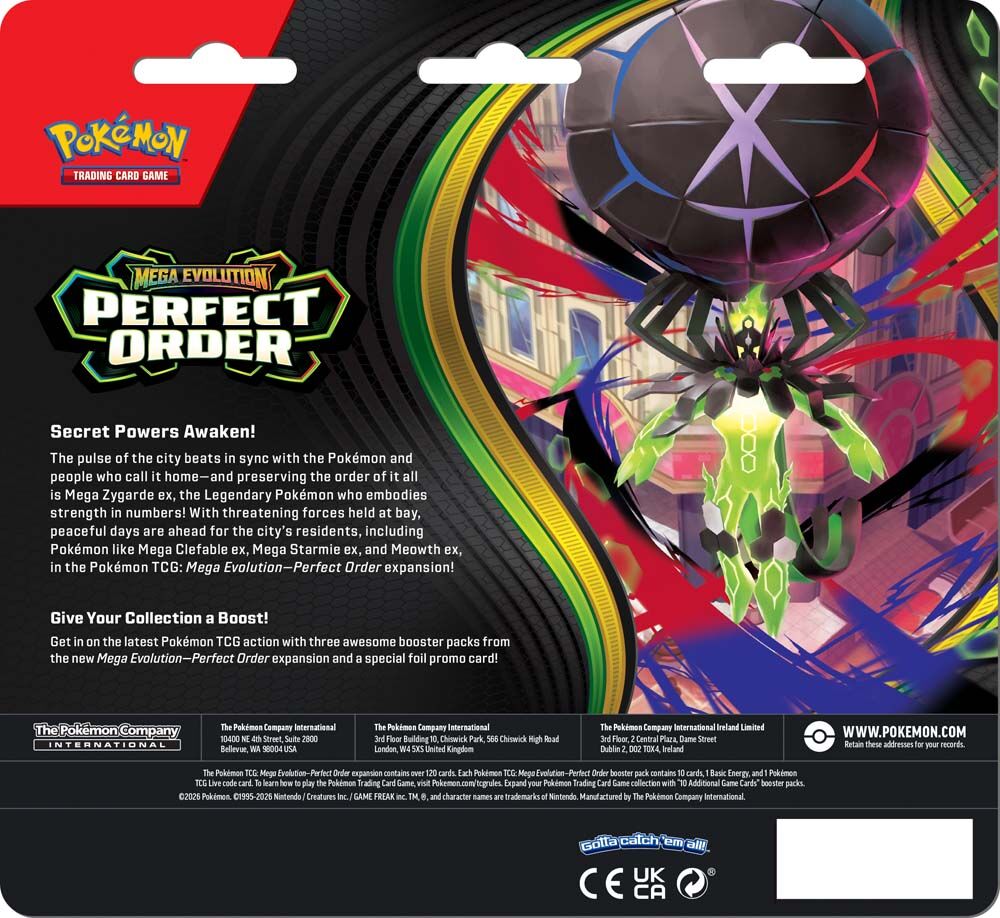 Pokémon TCG: Mega Evolution—Perfect Order 3-Booster Blister
