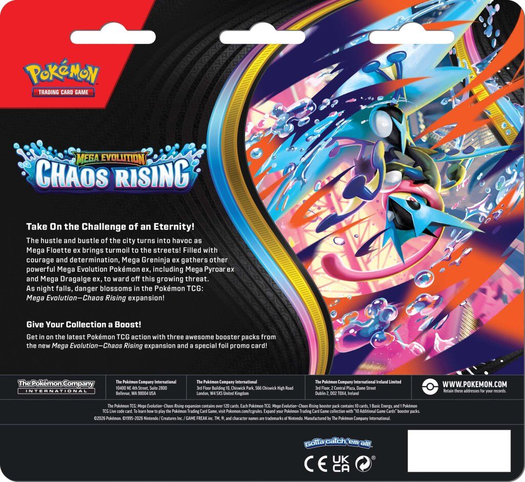 Pokémon TCG: Mega Evolution Chaos Rising 3-Booster Blister