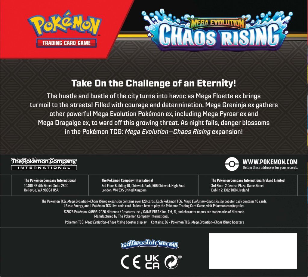 Pokémon TCG: Mega Evolution Chaos Rising Booster Box