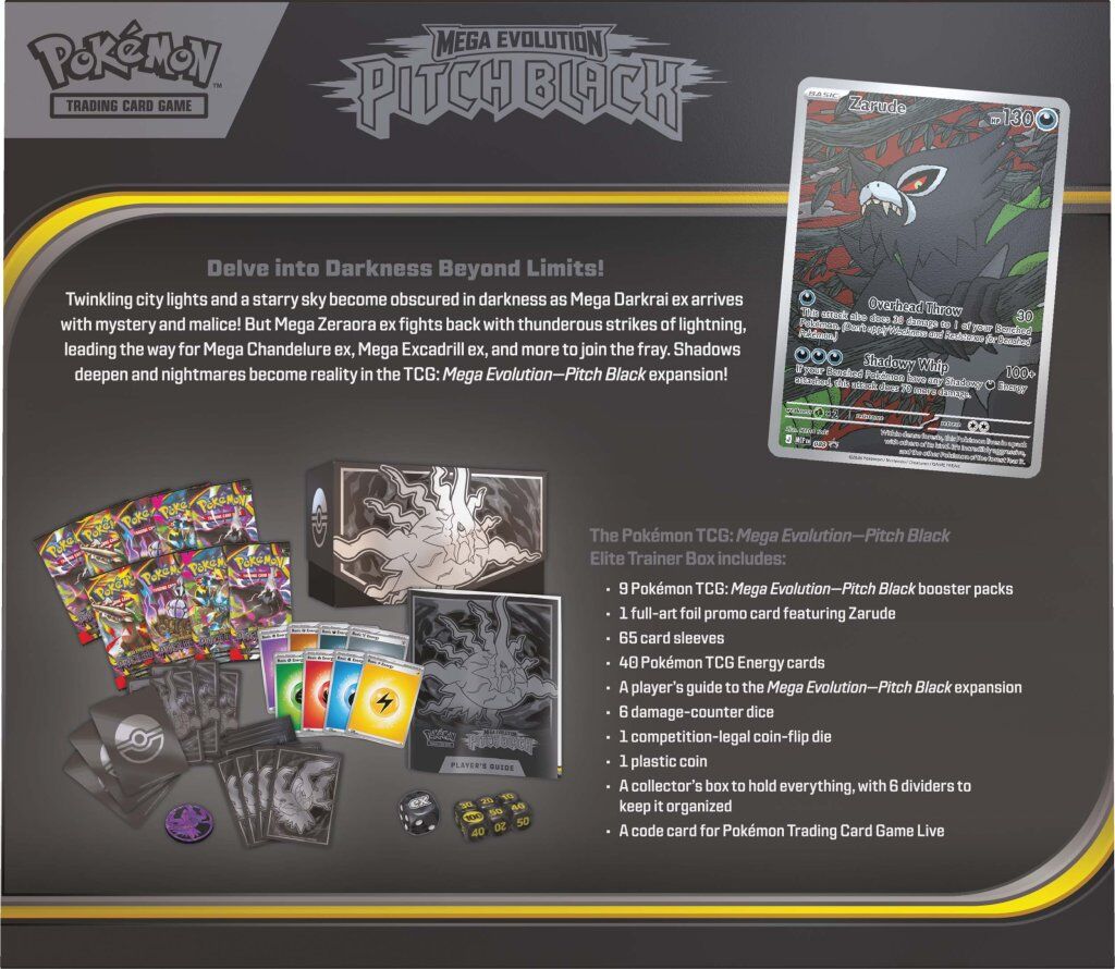 Pokémon TCG: Mega Evolution— Pitch Black Elite Trainer Box