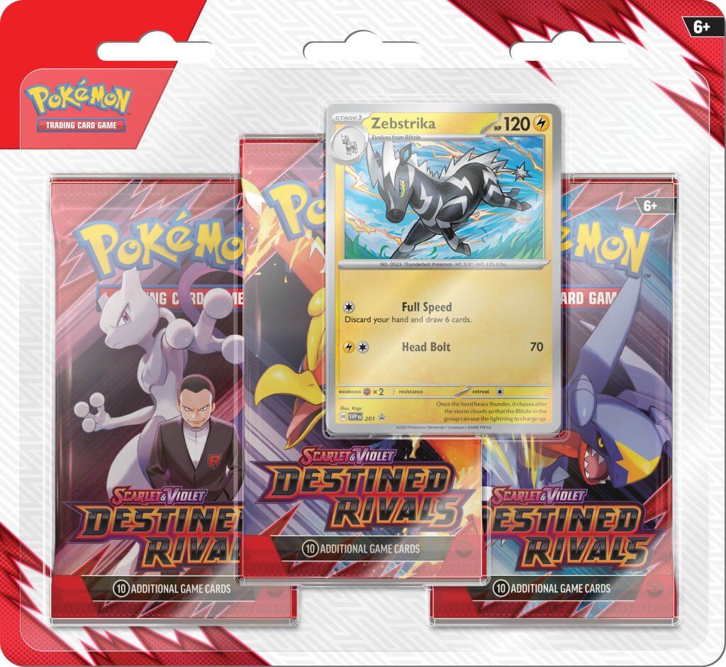 Pokemon TCG: Scarlet & Violet Destined Rivals Three Booster Blister