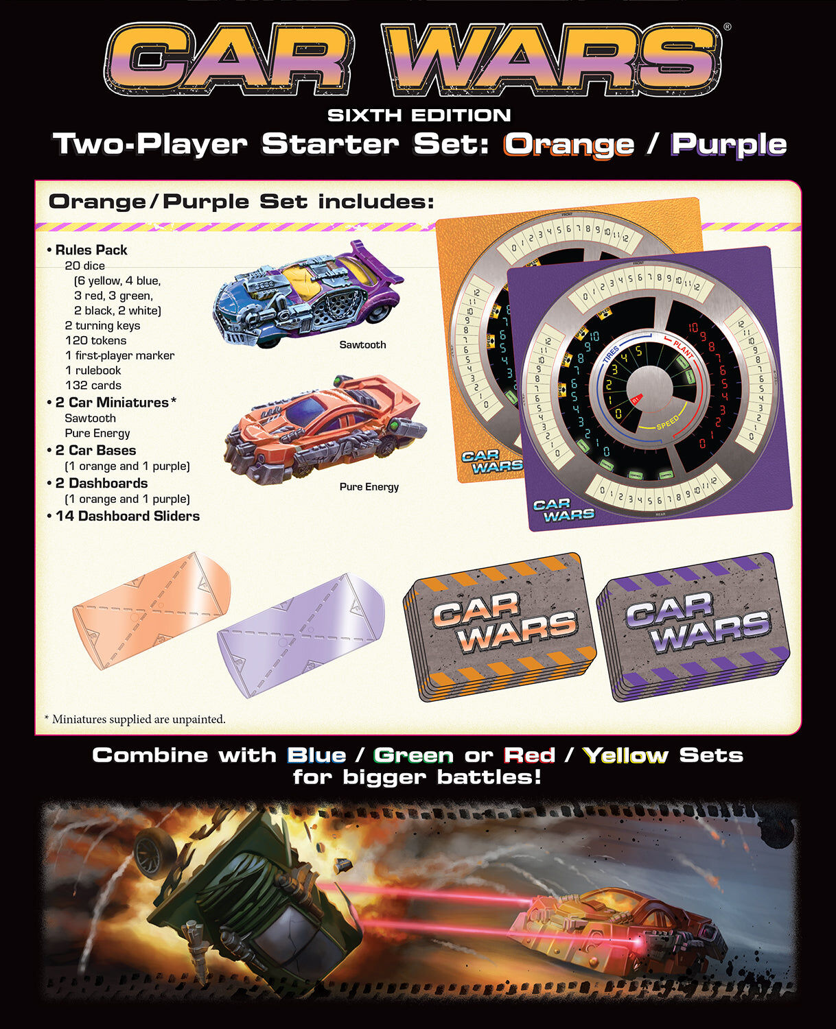 Car Wars 6th Edition: Two Player Starter Set Orange / Purple