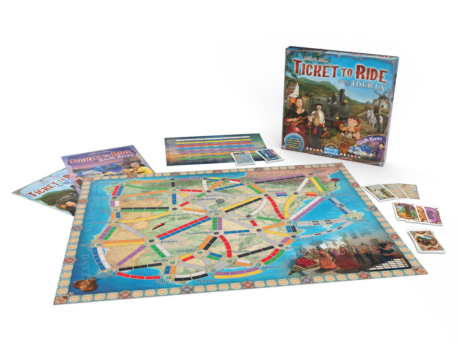 Ticket to Ride Map Collection 8: Iberia & South Korea Expansion