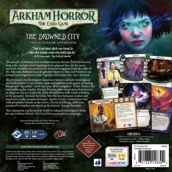 Arkham Horror: The Card Game – The Drowned City Investigator Expansion