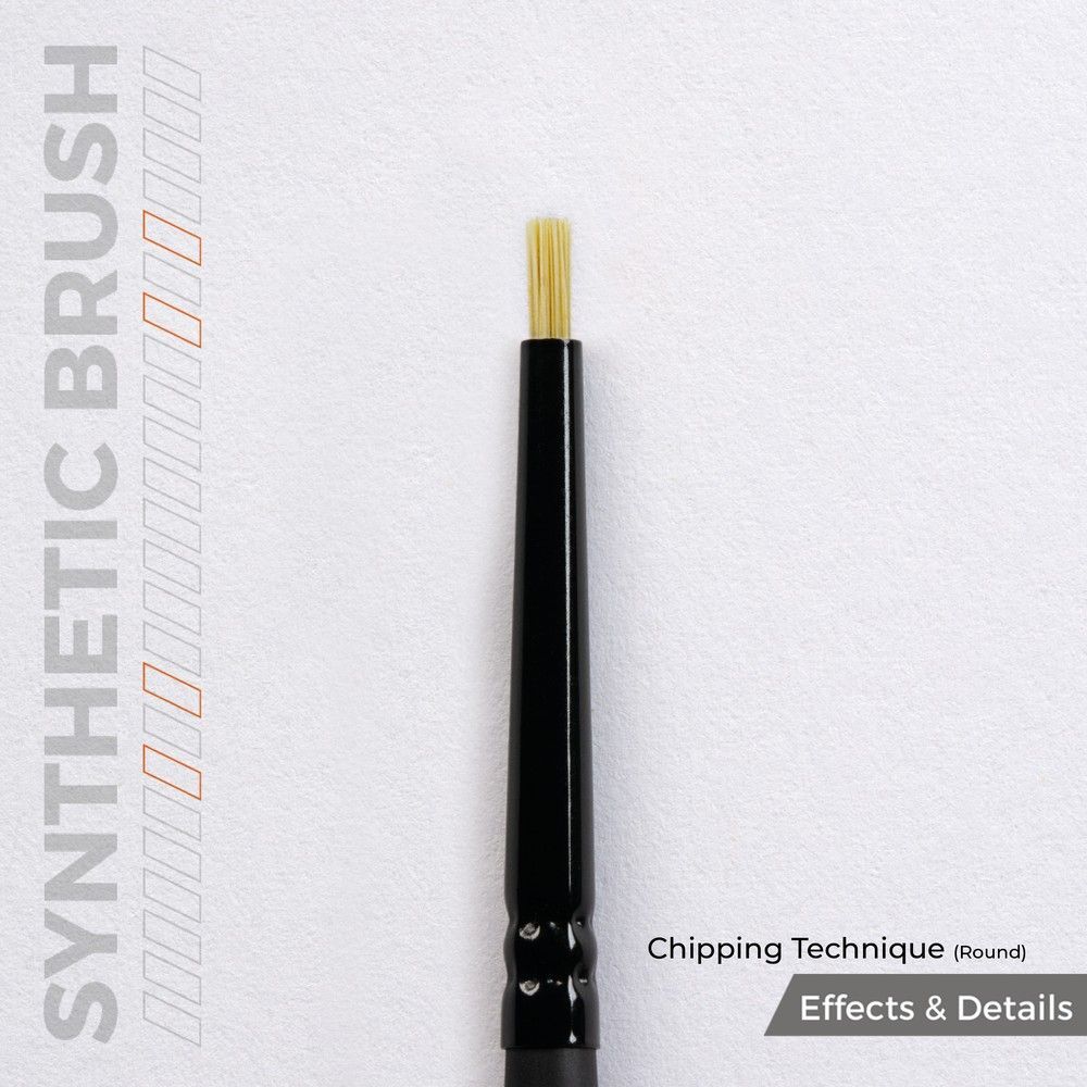 Synthetic Brush - Chipping Technique (Round)
