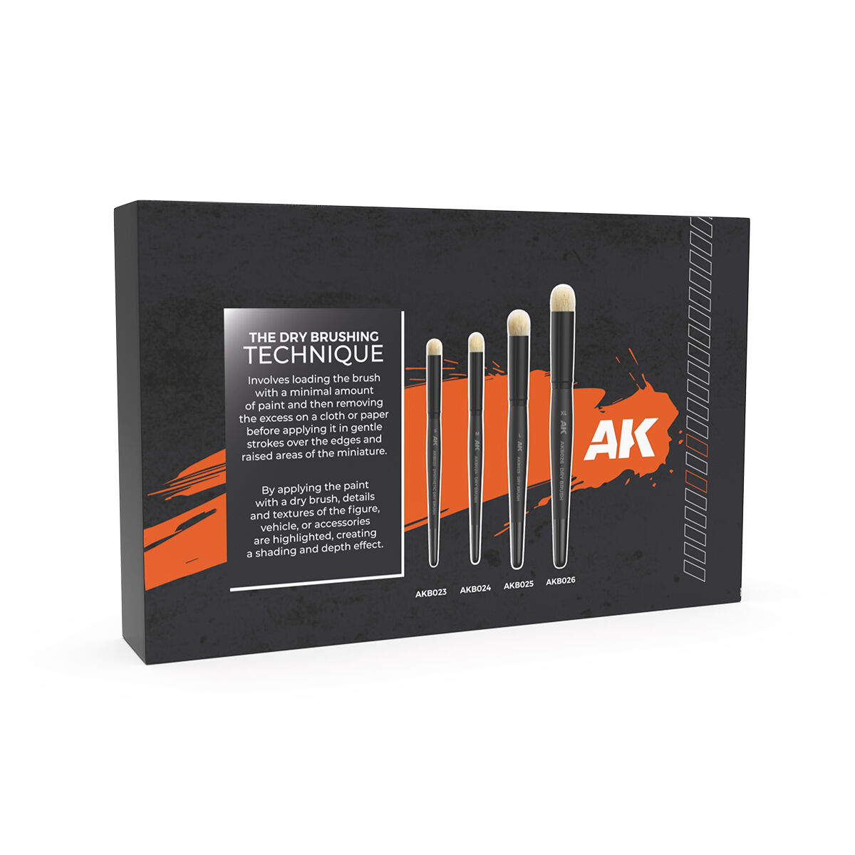AK-Interactive: Dry Brushes Set (4 Brushes)