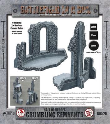 Battlefield in a Box: BB526 Gothic Battlefields - Hall of Heroes Crumbling Remants - 30mm (2 pc)