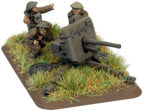 Flames of War: British: 2pdr Antitank Platoon (x4 guns, Plastic)
