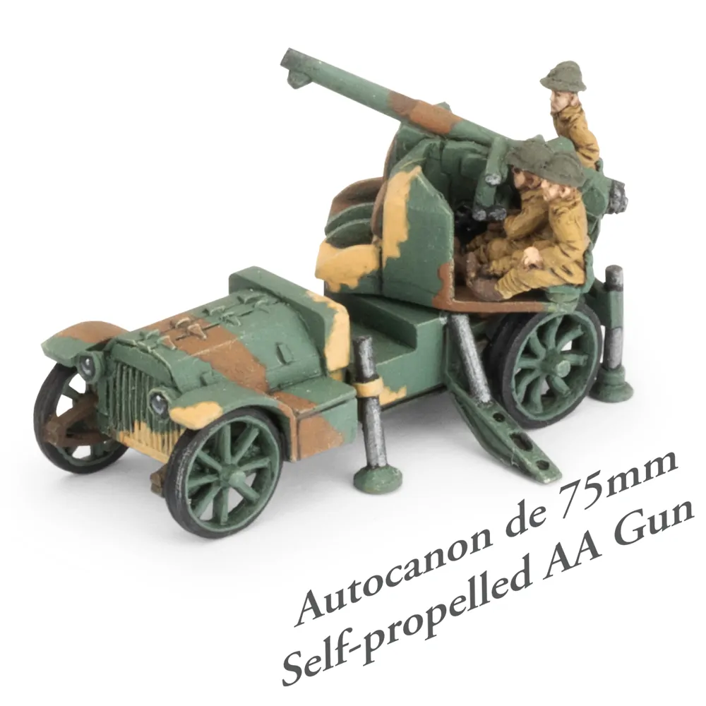 Flames of War: French: 75mm SP AA Platoon (x4)