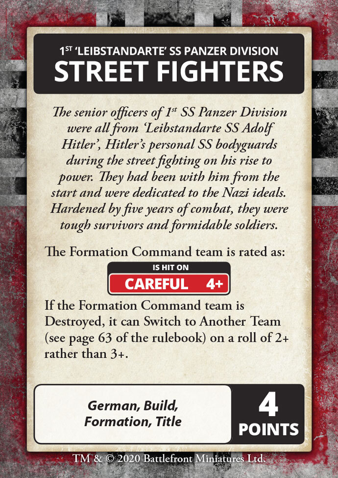 Flames of War: D-Day Waffen-SS Command Cards