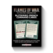 Flames of War: French: Blitzkrieg Command Cards (x43 Cards) - Limited Edition