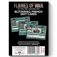 Flames of War: French: Blitzkrieg Unit Cards (x41 Cards) - Limited Edition