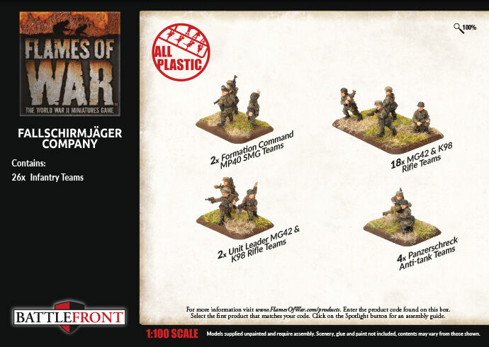Flames of War: German - Fallschirmjager Company (Plastic)