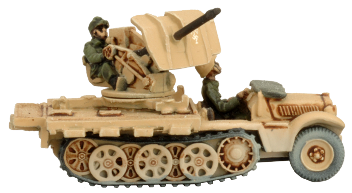Flames of War: German: Sd Kfz 10/4 (2cm) Light AA Platoon (x4)