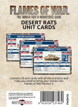Flames of War: Desert Rats Unit Cards (Ltd Ed)