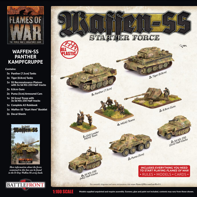 Flames of War: GEAB19 German Waffen-SS Panther Kampfgruppe (Plastic)