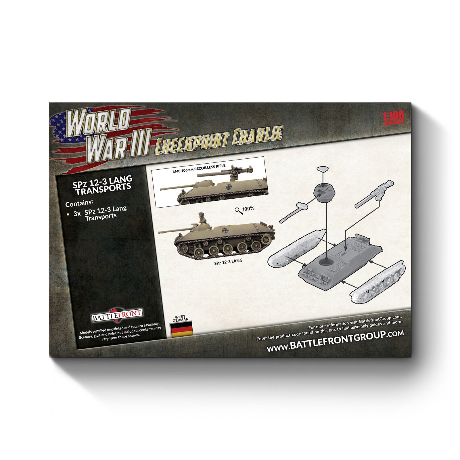 WWIII: West German - SPz 12-3 Lang Transport Platoon (x3)