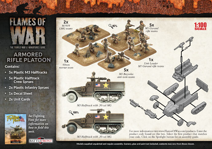 Flames of War: Americans: Armored Rifle Platoon (plastic)