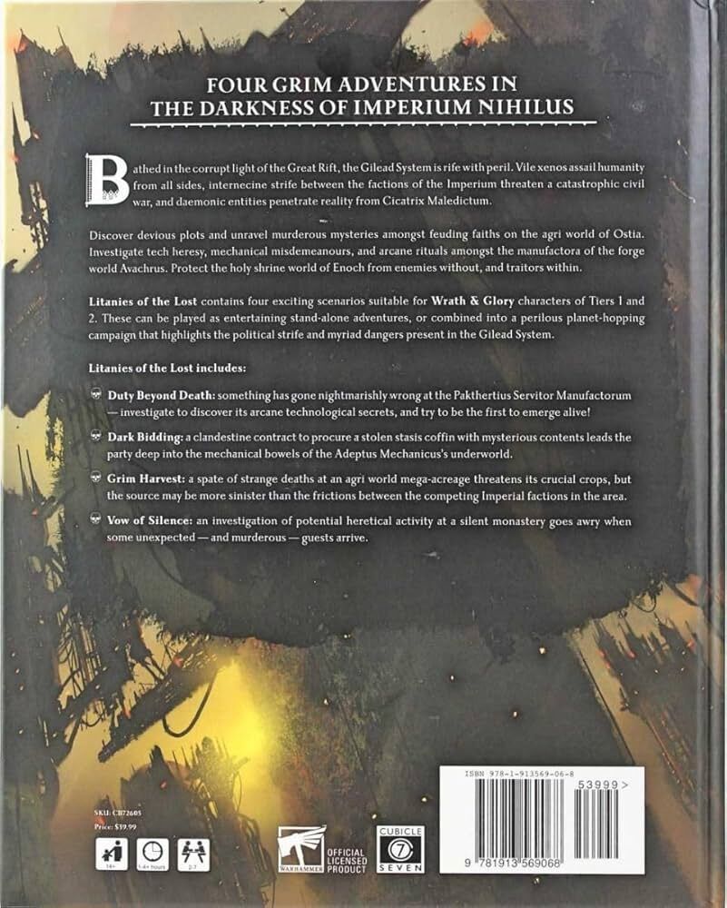 Warhammer 40,000 Wrath & Glory: Litanies of the Lost