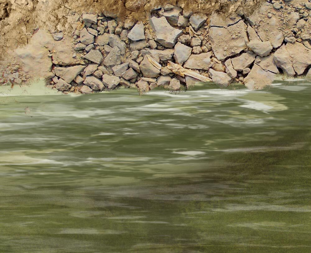 Battle Mat: 4x6 4 Foot Wide River with Banks