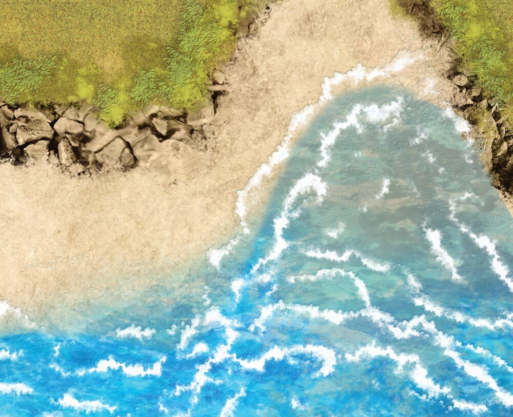 Battle Mat: 4x6 Pacific Island (6-28mm Scale)