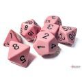 Opaque Pastel Pink/Black Polyhedral Roleplaying Dice Set (7)