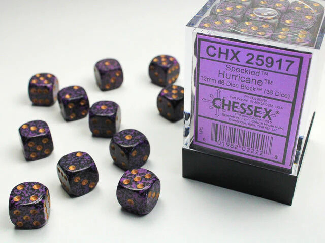 Speckled 12mm d6 Hurricane Dice Block (36 dice)