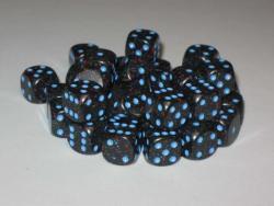 DM3 Speckled 12mm D6 Blue Stars (36)