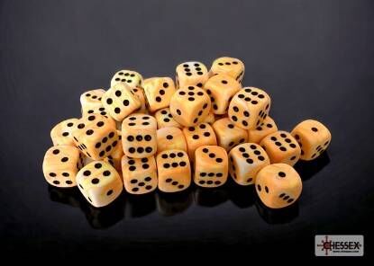 Festive Sunburst/Black 12mm d6 Dice Set (36)