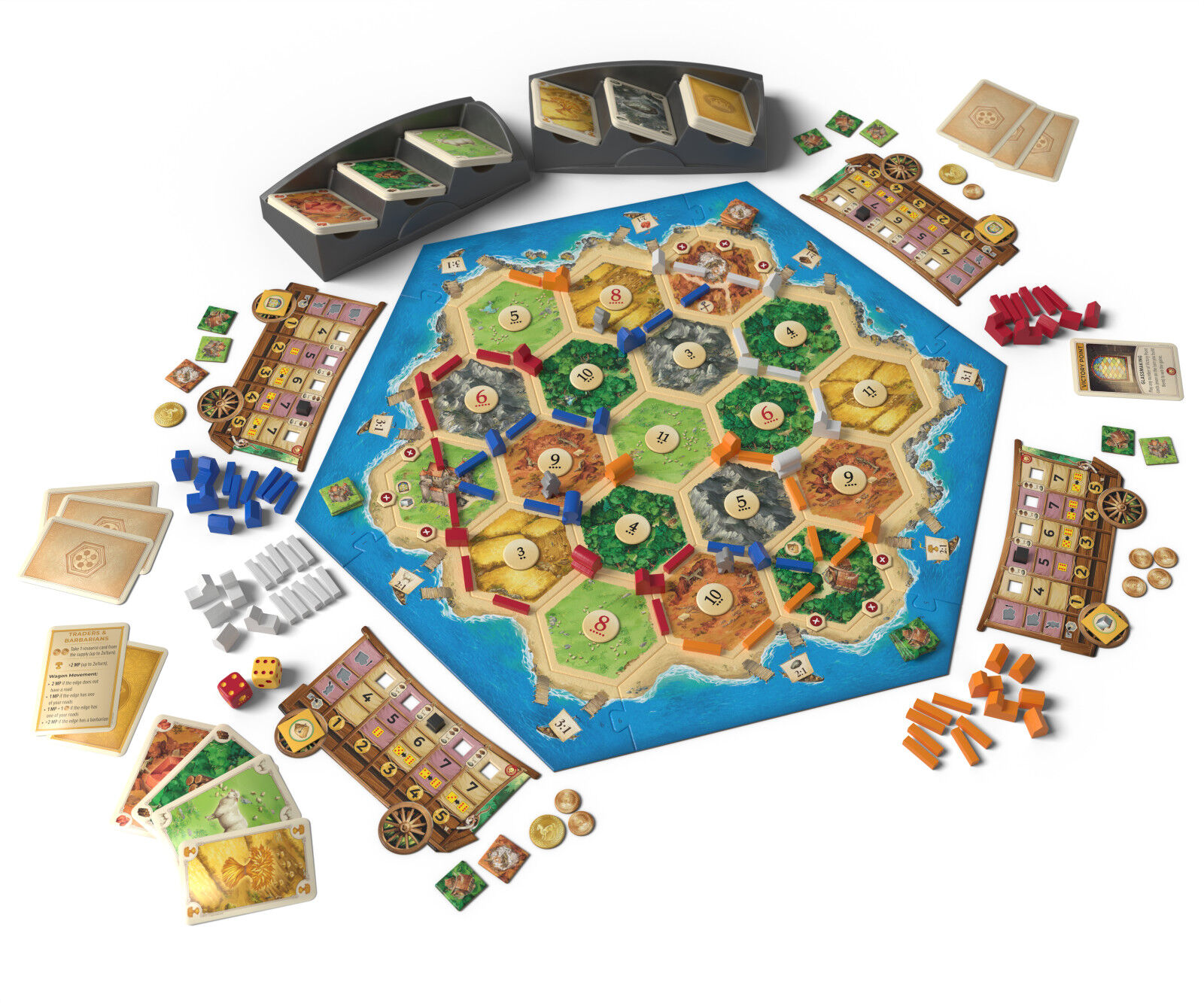 CATAN (6th Edition): Traders and Barbarians - 5-6 Player Expansion