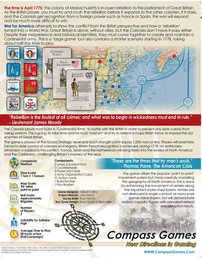 War for America: The American Revolution, 1775-1782