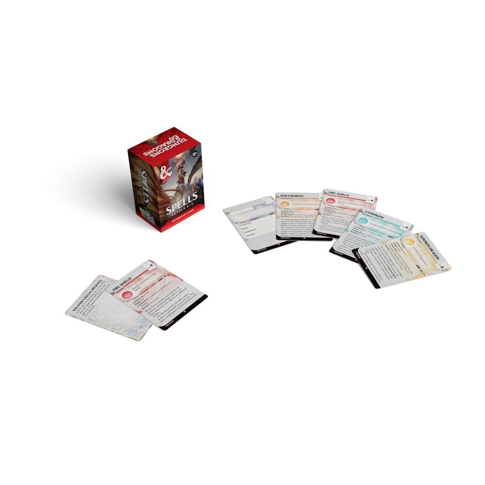 Dungeons & Dragons Reference Cards Spells Levels 4-5