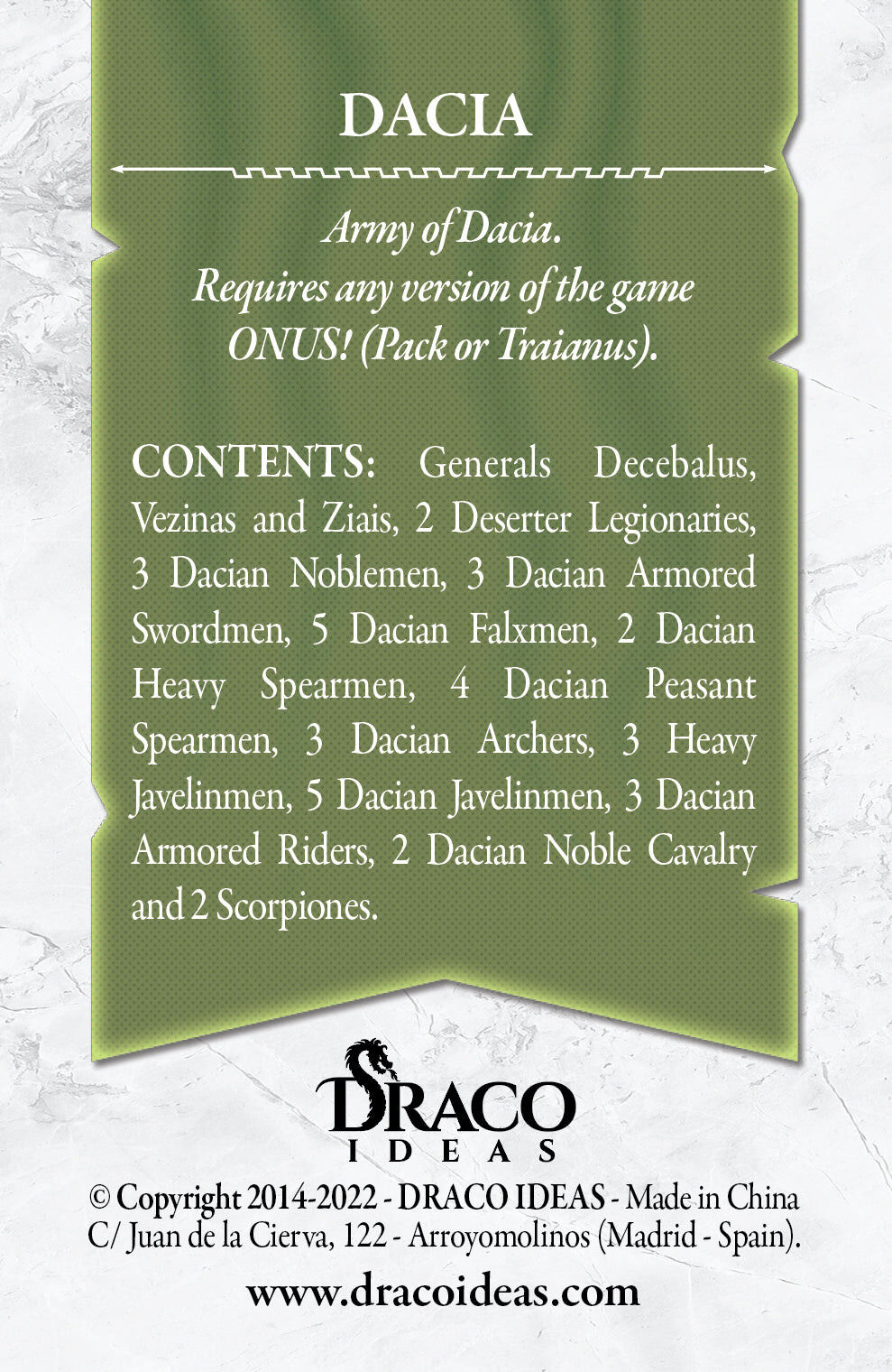 Onus! Army IX: Dacia Expansion