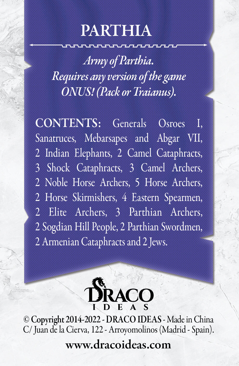 Onus! Army XI: Parthia Expansion