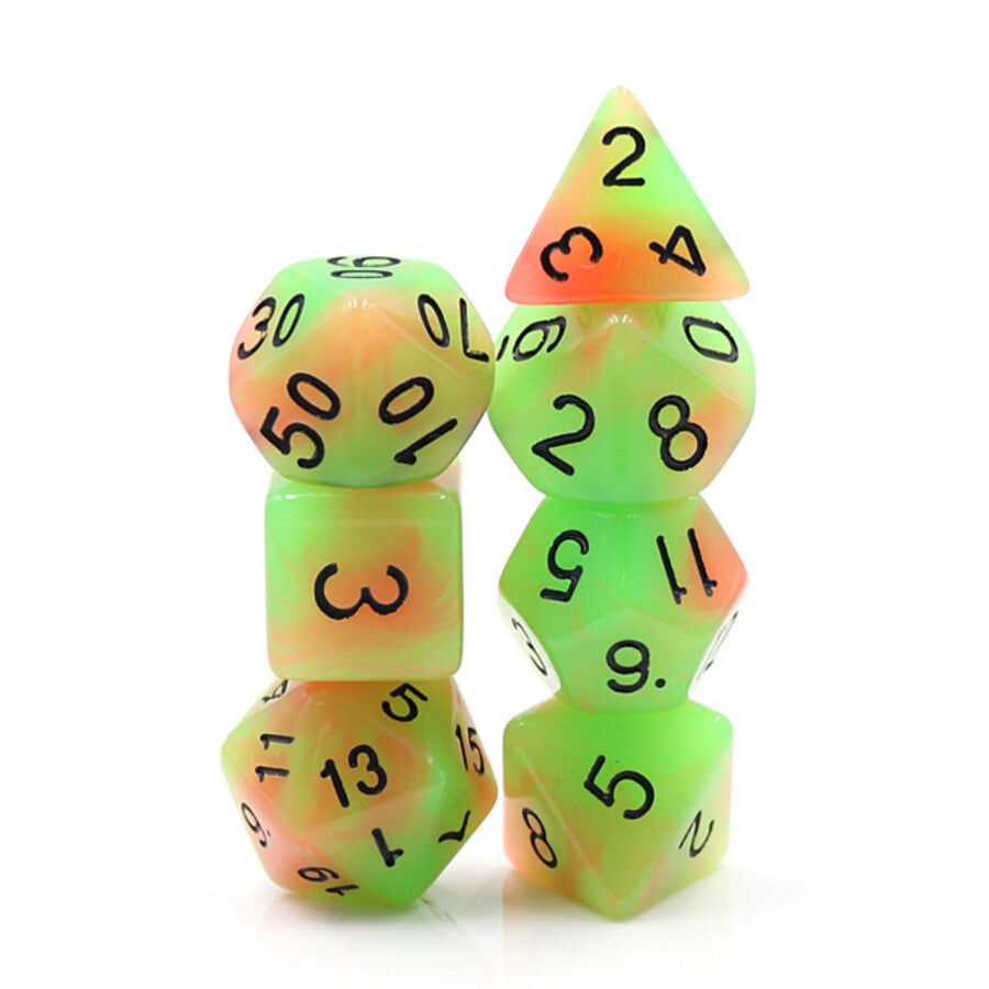 Glow in the Dark Mango RPG Dice Set