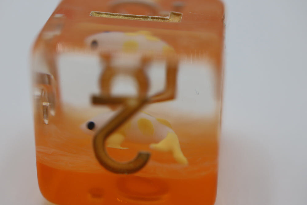 Golden Koi Fish RPG Dice Set