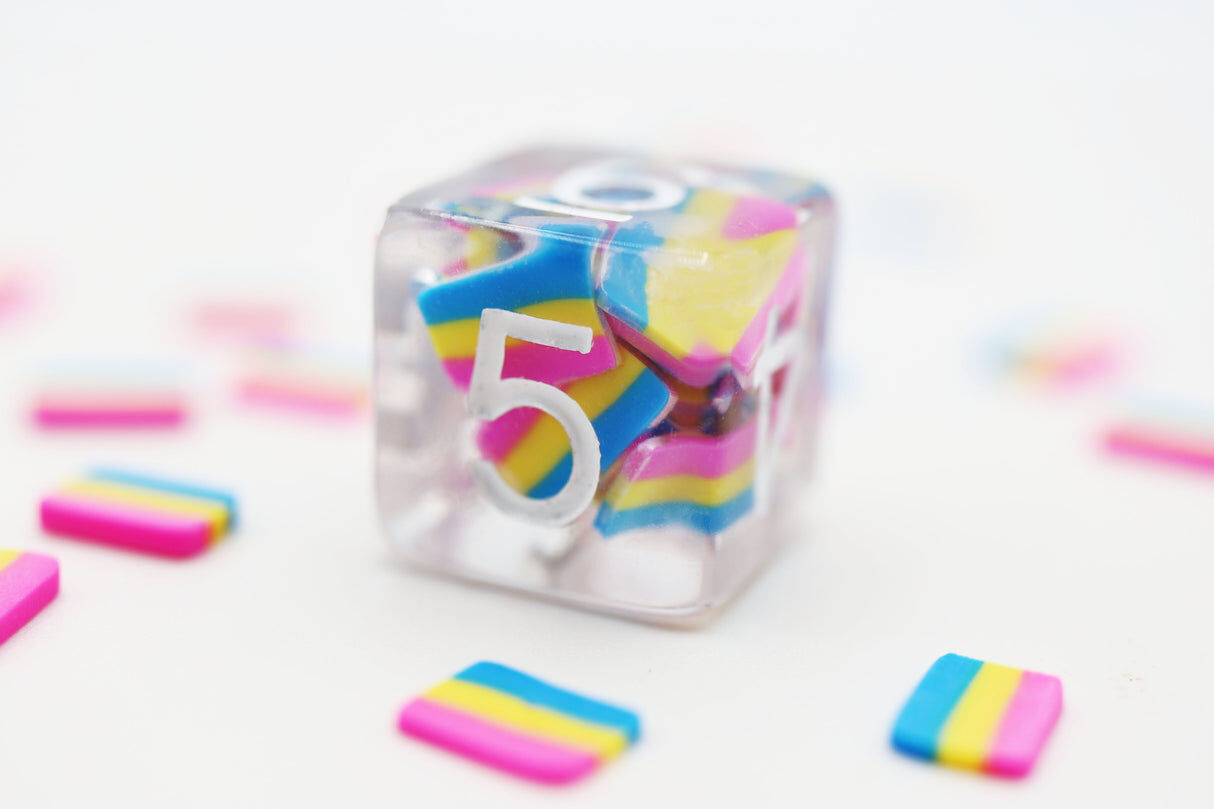 Pansexual Flag RPG Dice Set