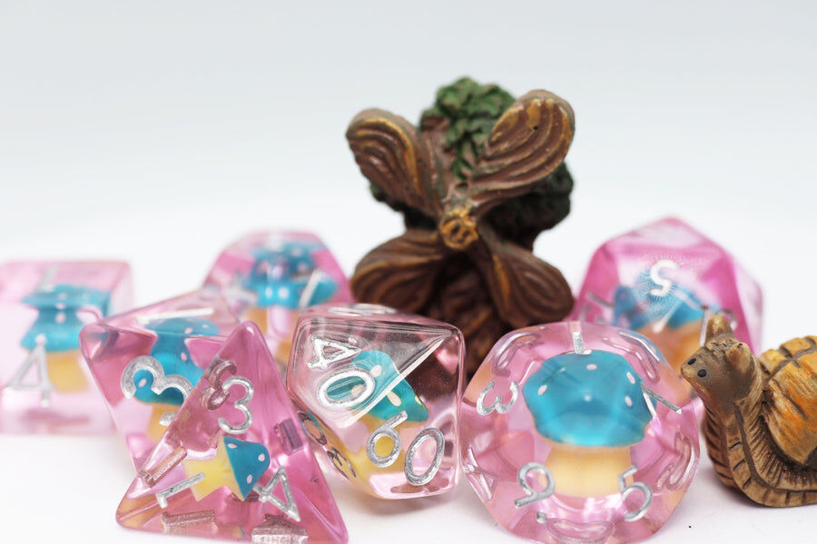 Blue Mushroom RPG Dice Set