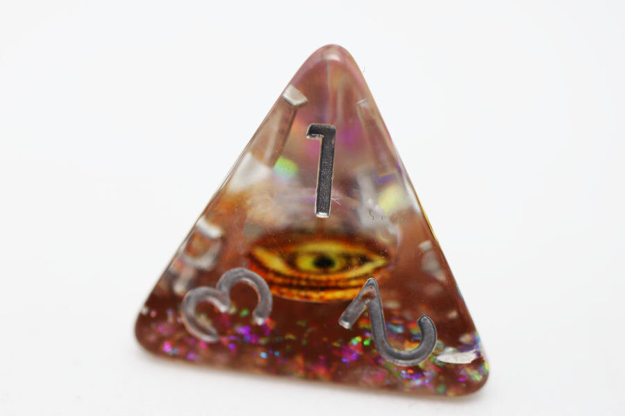 Golden Dragon Eye RPG Dice Set