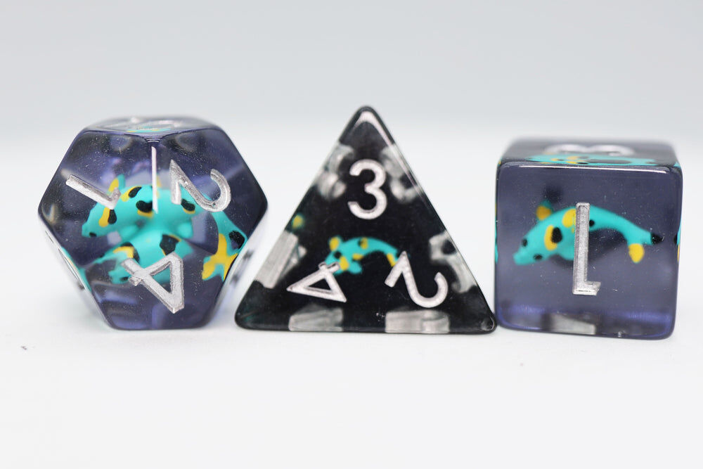 Turquoise Koi RPG Dice Set