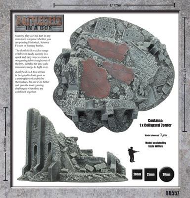 Battlefield in a Box: Gothic Terrain: Collapsed Corner -30mm (1 pc)