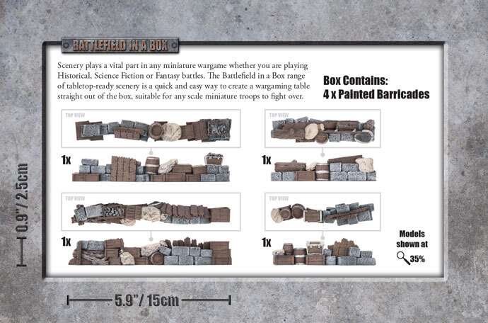 Battlefield in a Box: BB591 Wartorn Village - Barricades