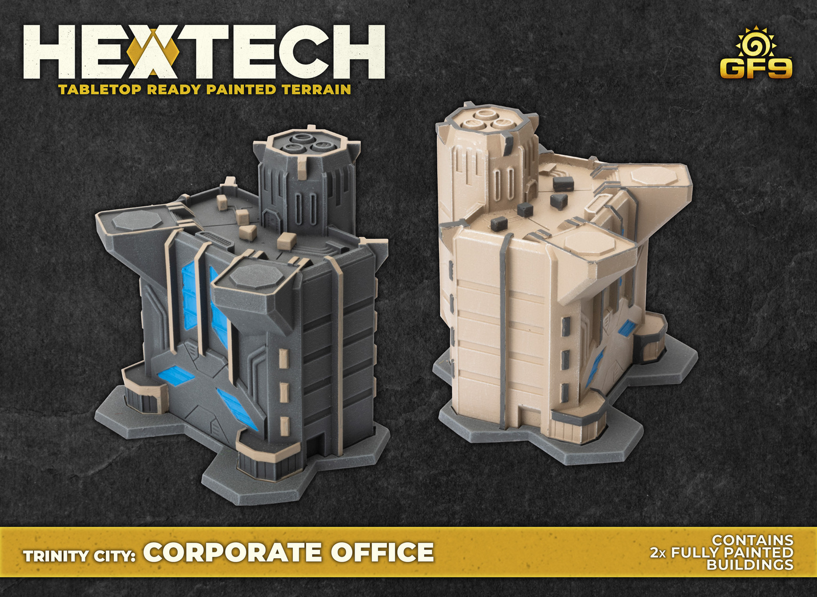 Hextech: Trinity City Corporate Office (Two Painted Buildings)