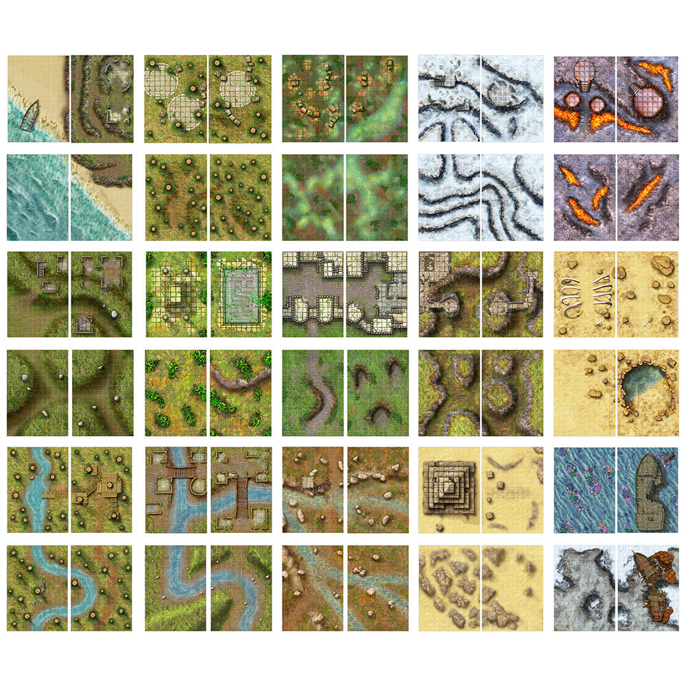 Giant Book of Battle Mats - Wilds Wrecks and Ruins