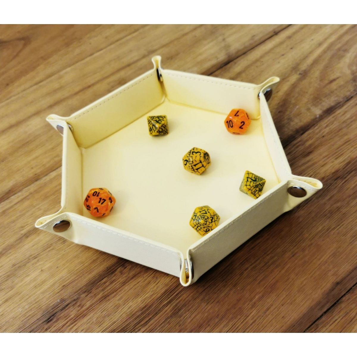 Folding Hex Dice Tray: Yellow 6"