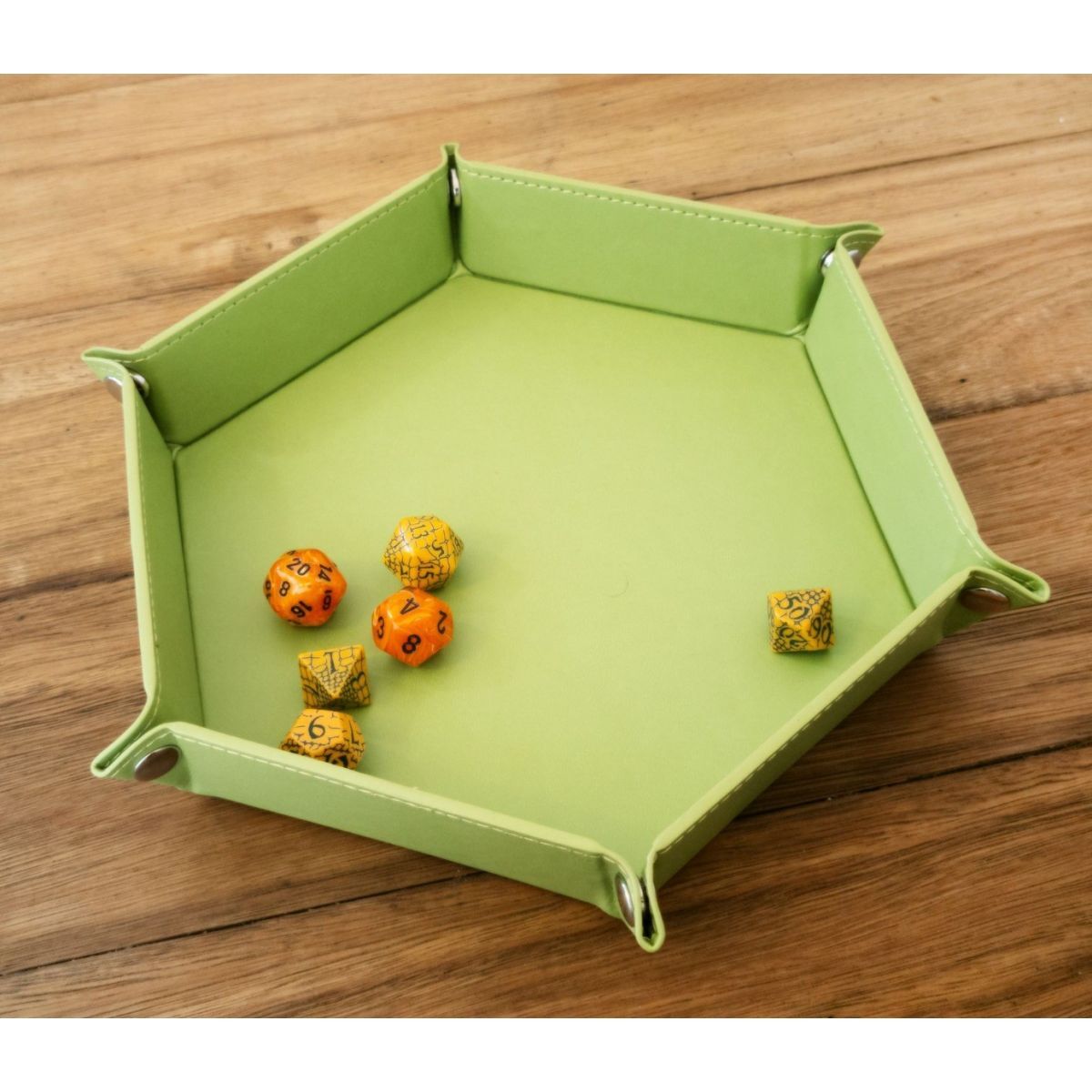 Folding Hex Dice Tray: Green 8"