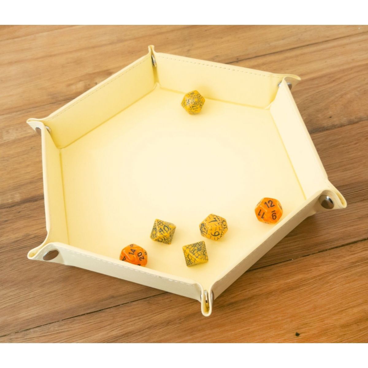Folding Hex Dice Tray: Yellow 8"