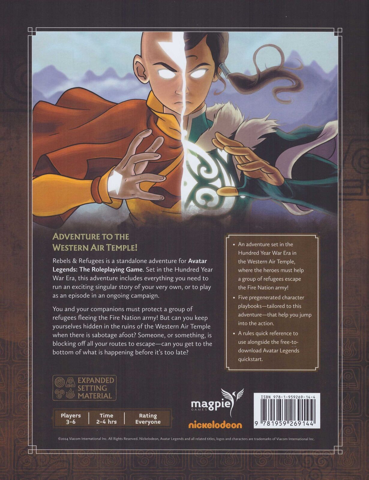 Avatar Legends RPG: Rebels & Refugees Quickstart